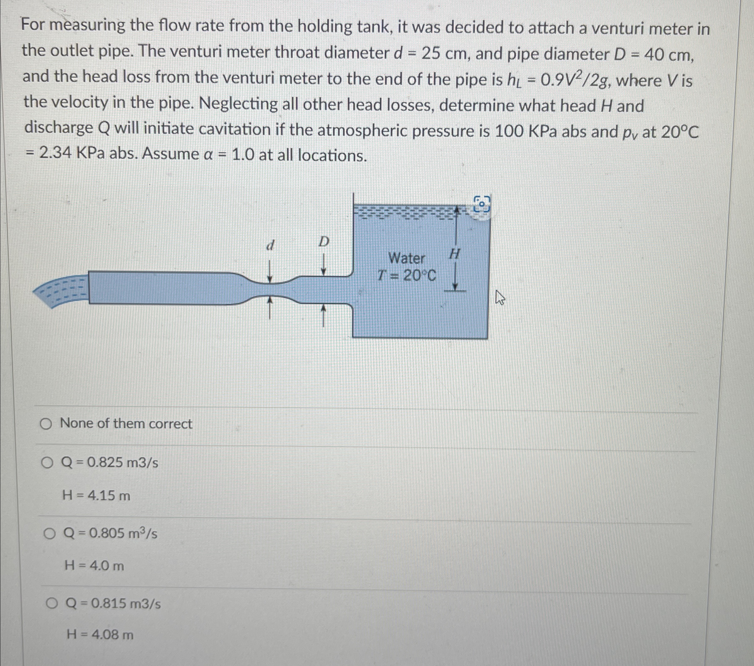 For measuring the flow rate from the holding
