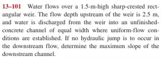 Wa 1 3 - 1 0 1 Water flows over a 1 . 5 - m -