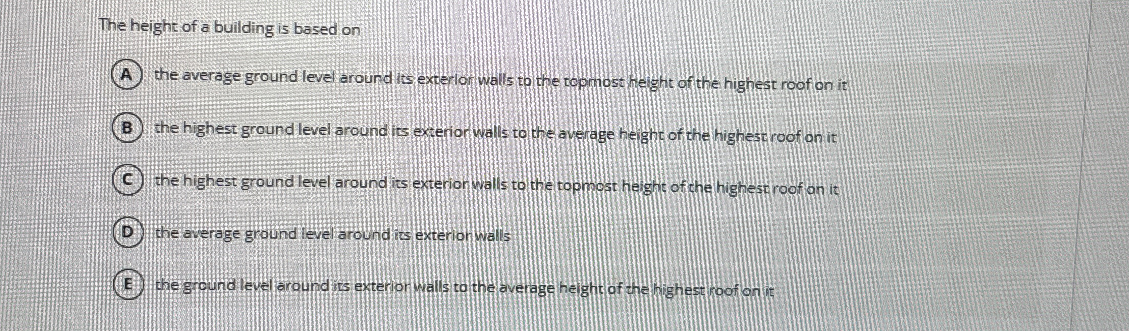 The height of a building is based on the average