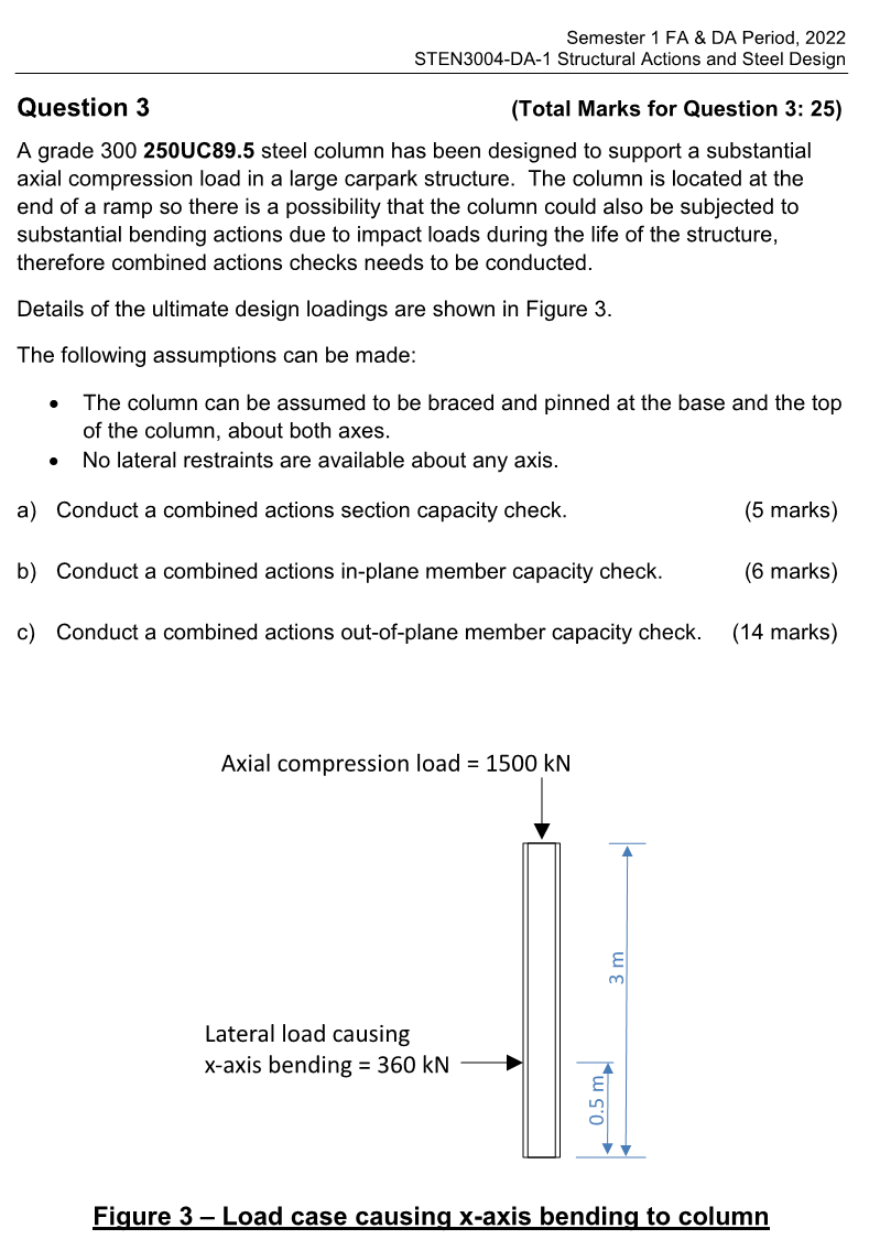 Question 3 9 ( USE AUSTRALIAN STANDARD - or Dont