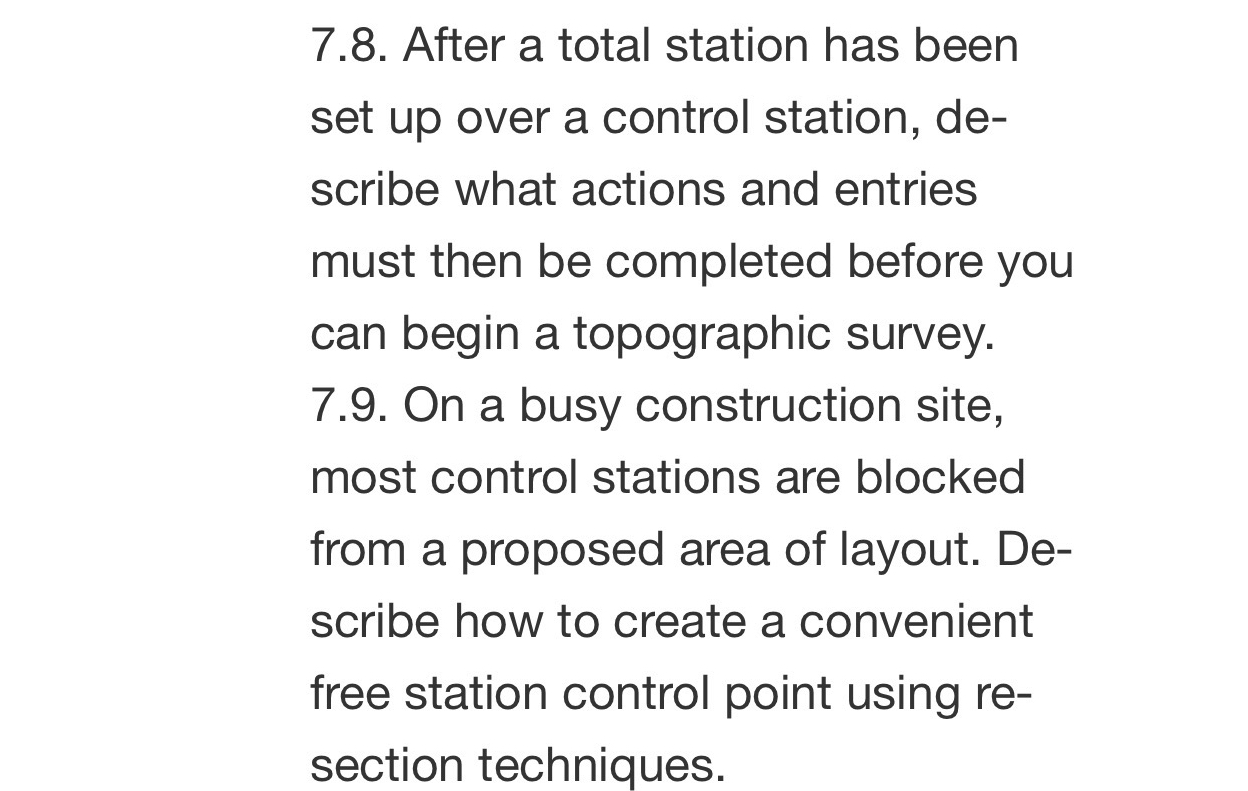 7 . 8 . After a total station has been set up
