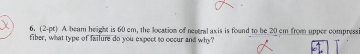 ( 2 - pt ) A beam height is 6 0 c m , the