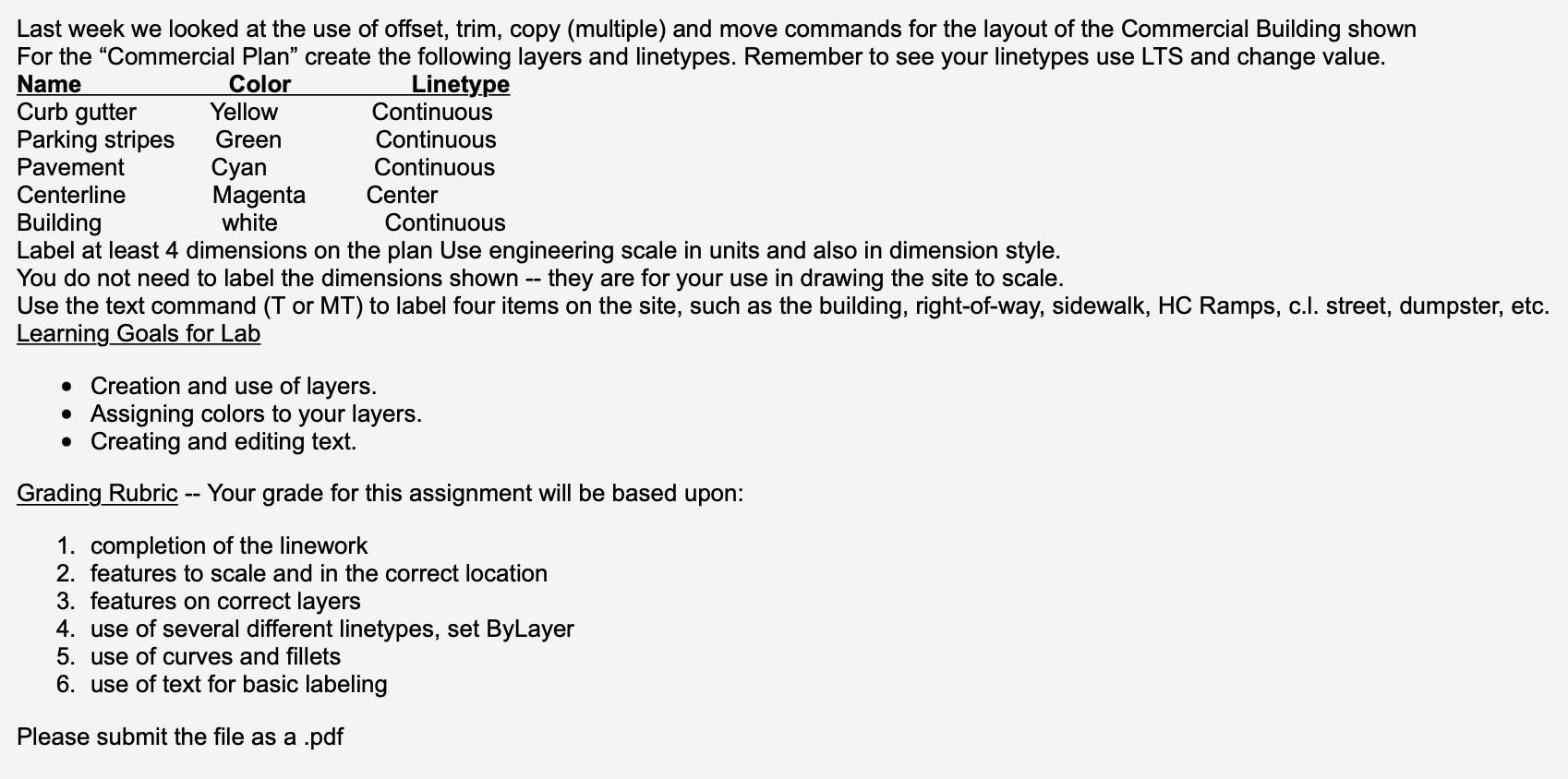 Please recreate the siteplan pictured using
