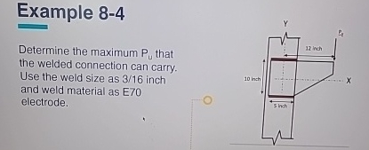 Example 8 - 4 Determine the maximum P U that the