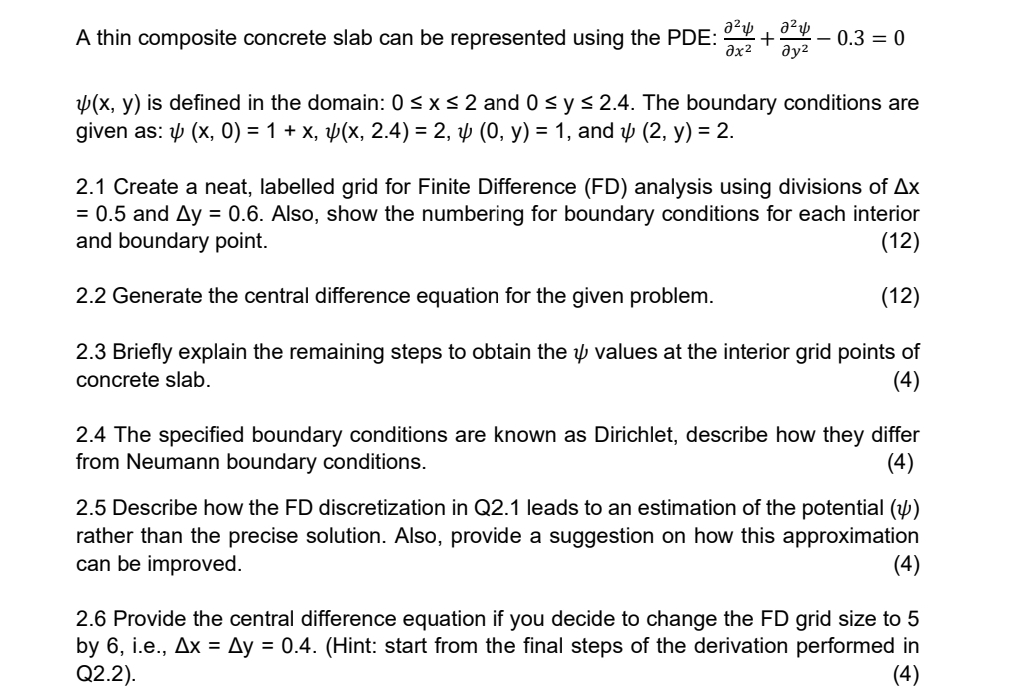 A thin composite concrete slab can be represented