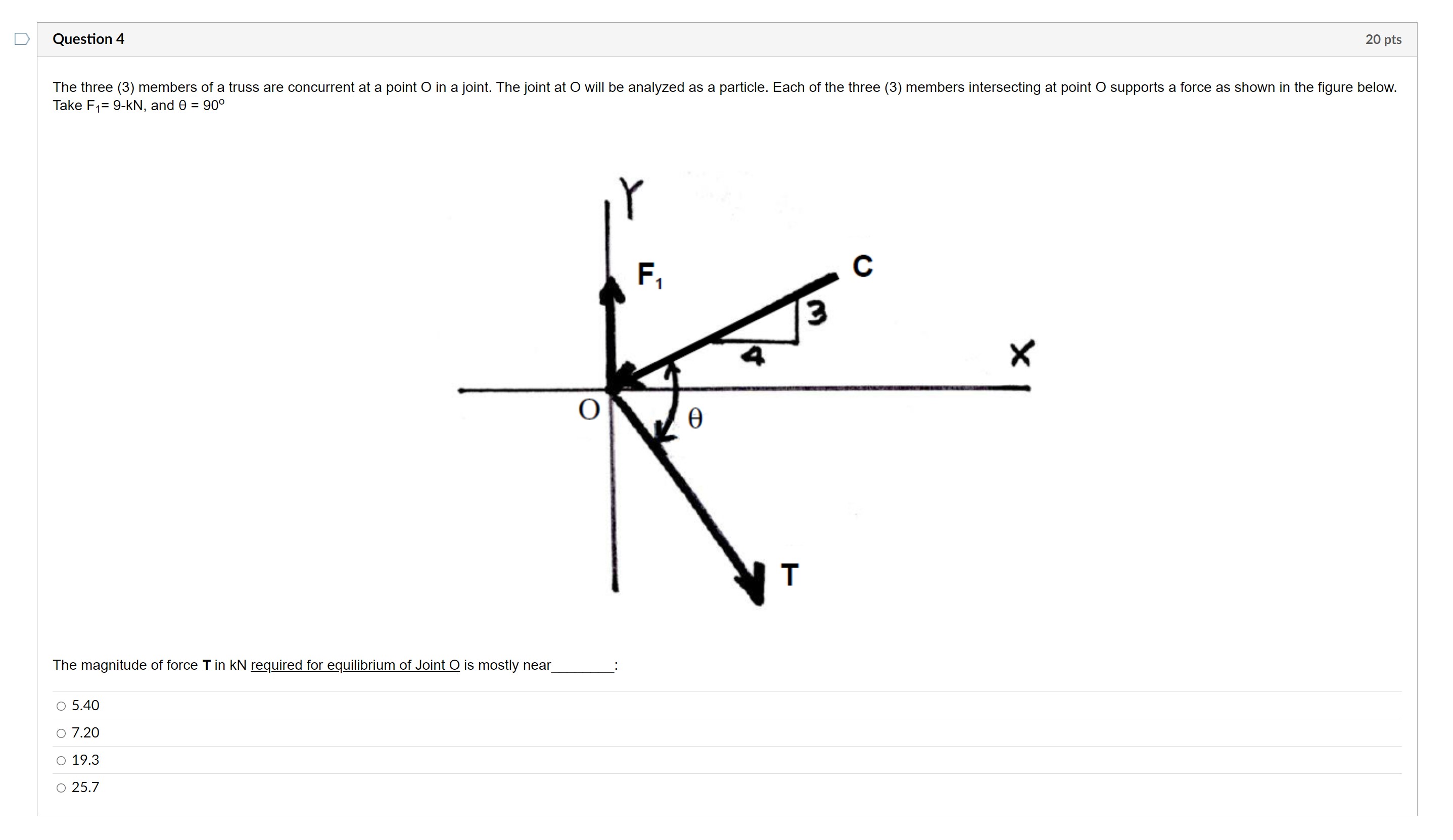 Question 4 Take F 1 = 9 - k N , and = 9 0 The