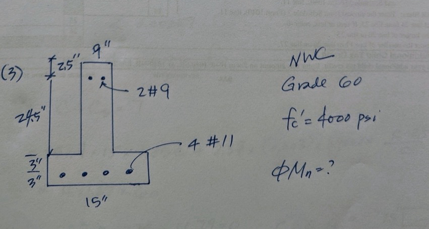 NWC Grade 6 0 f c ' = 4 0 0 0 M n =