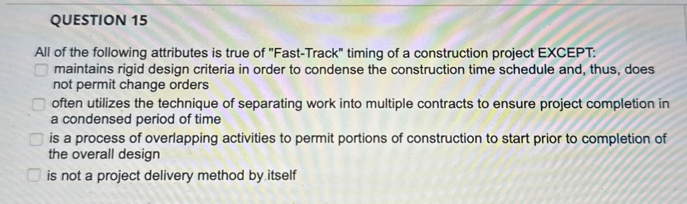 QUESTION 1 5 All of the following attributes is