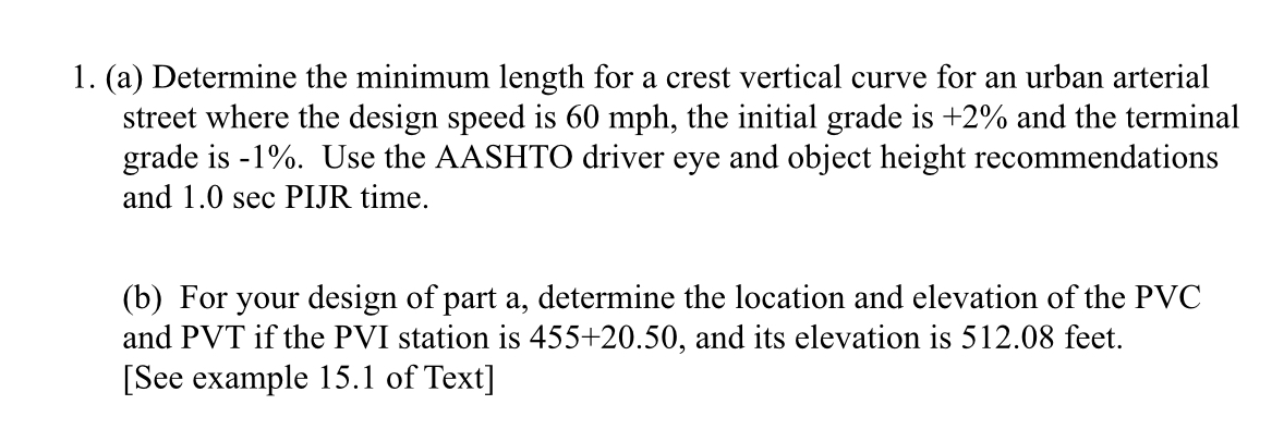( a ) Determine the minimum length for a crest