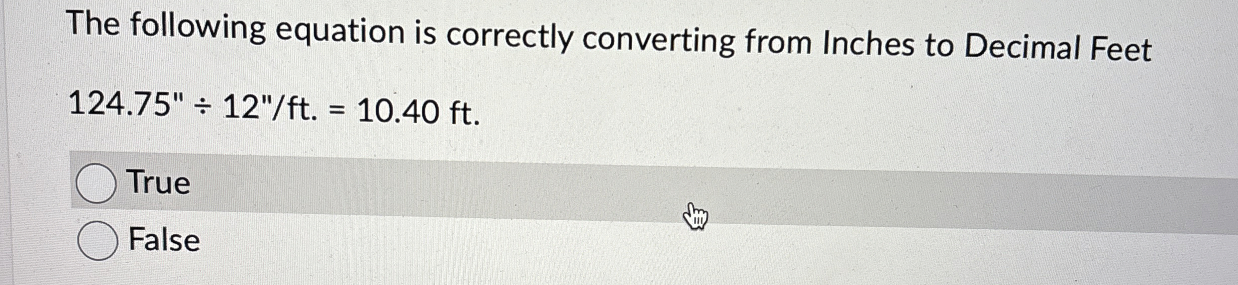 The following equation is correctly converting