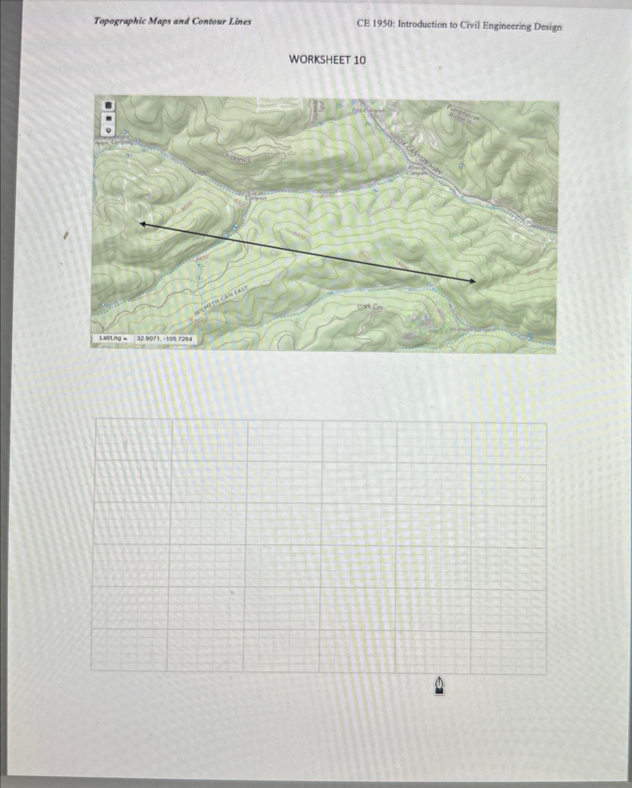 Topographic Maps and Contour Lines CE 1 9 5 0 :