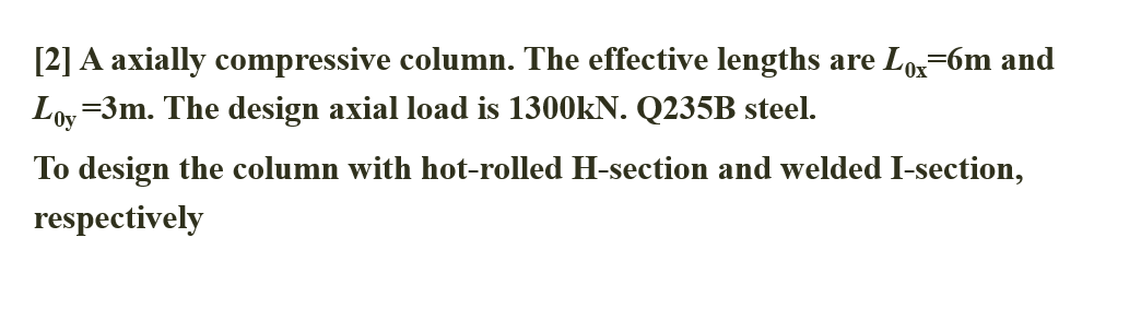 [ 2 ] A axially compressive column. The effective