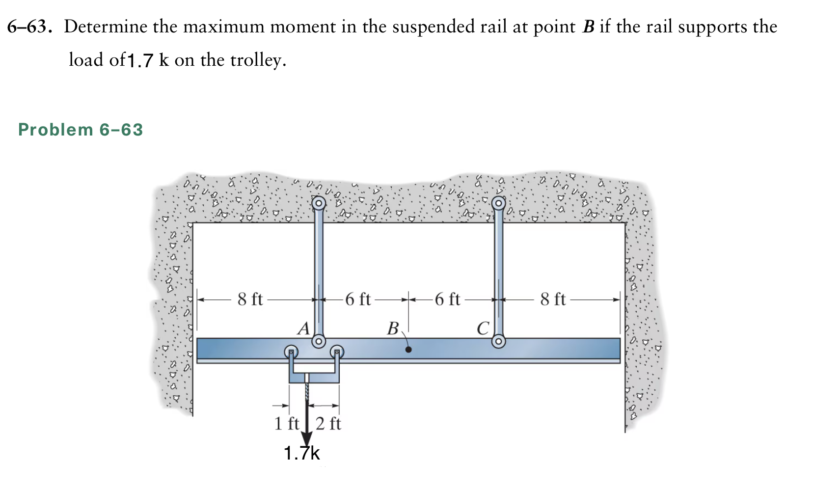 6 - 6 3 . Determine the maximum moment in the