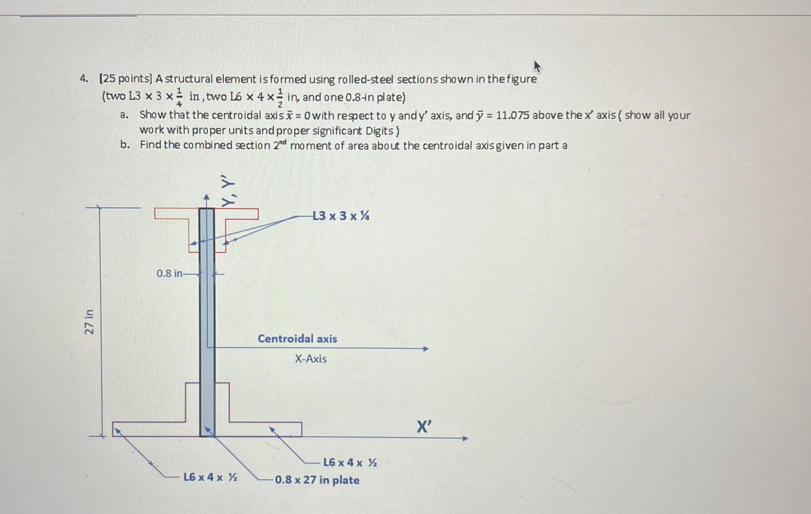 [ 2 5 points ] A structural element is formed