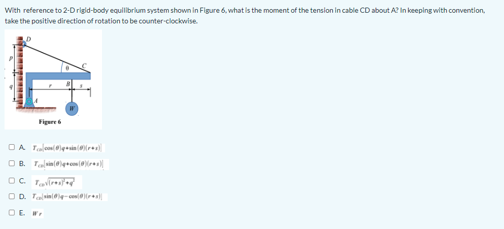 With reference to 2 - D rigid - body equilibrium