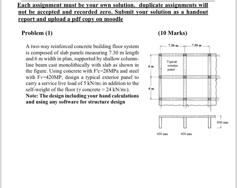 Each assignment must be your own solution.
