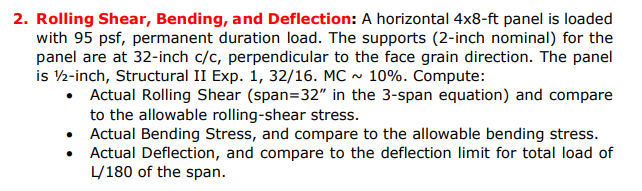 Rolling Shear, Bending, and Deflection: A