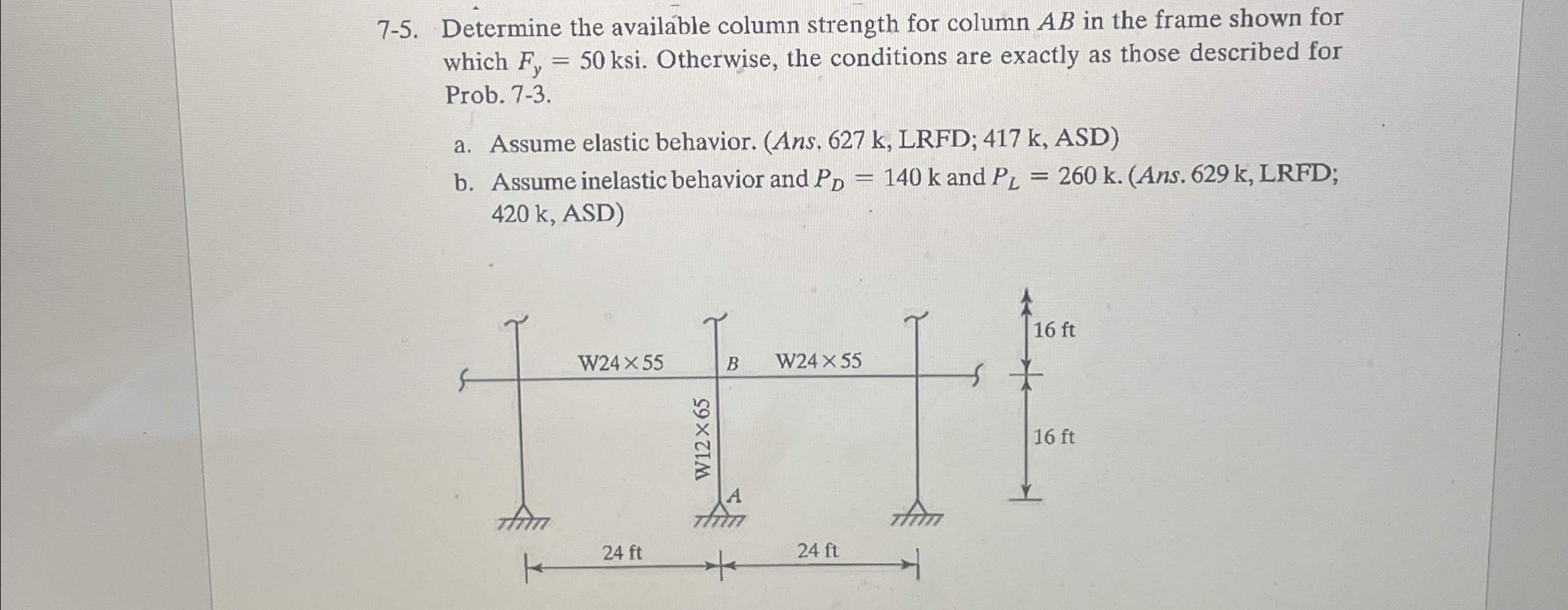 7 - 5 . Determine the available column strength