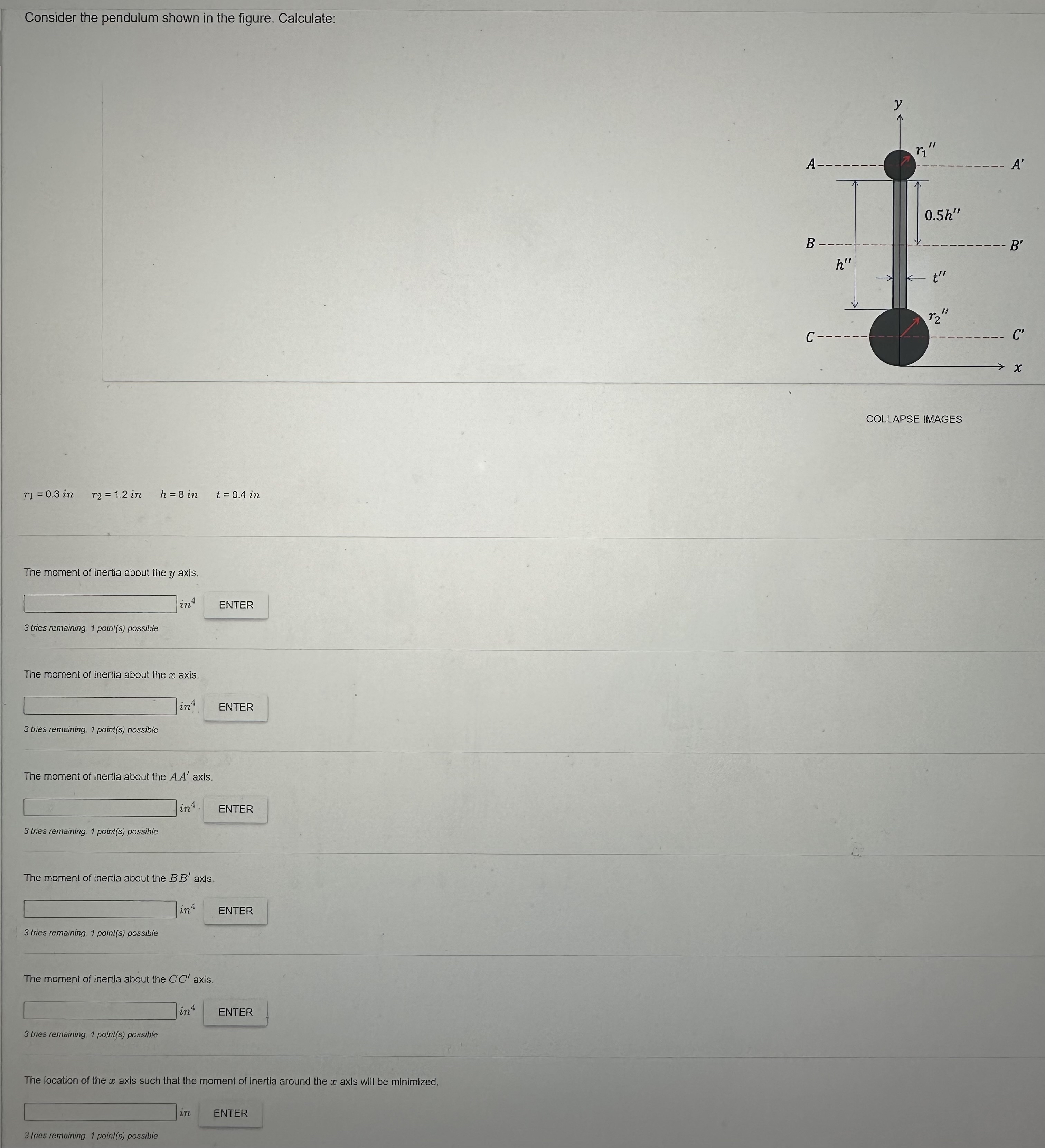 Consider the pendulum shown in the figure.