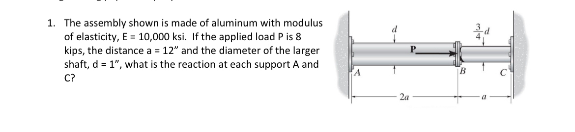 The assembly shown is made of aluminum with