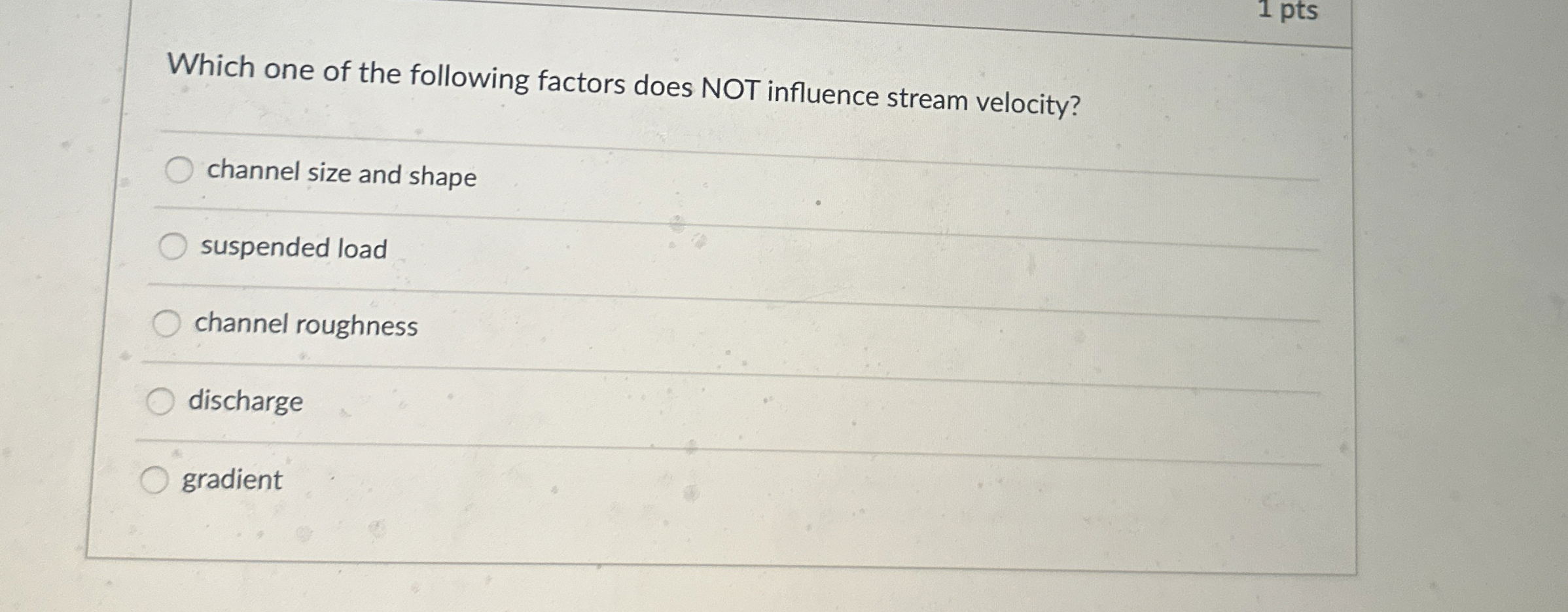 Which one of the following factors does NOT
