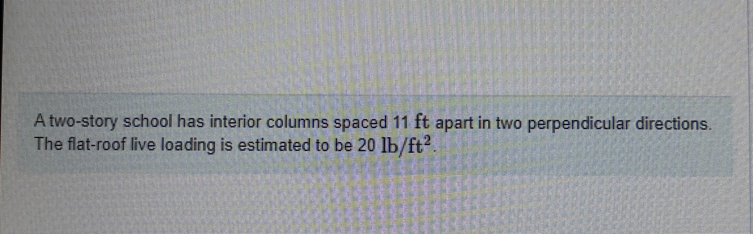 A two - story school has interior columns spaced