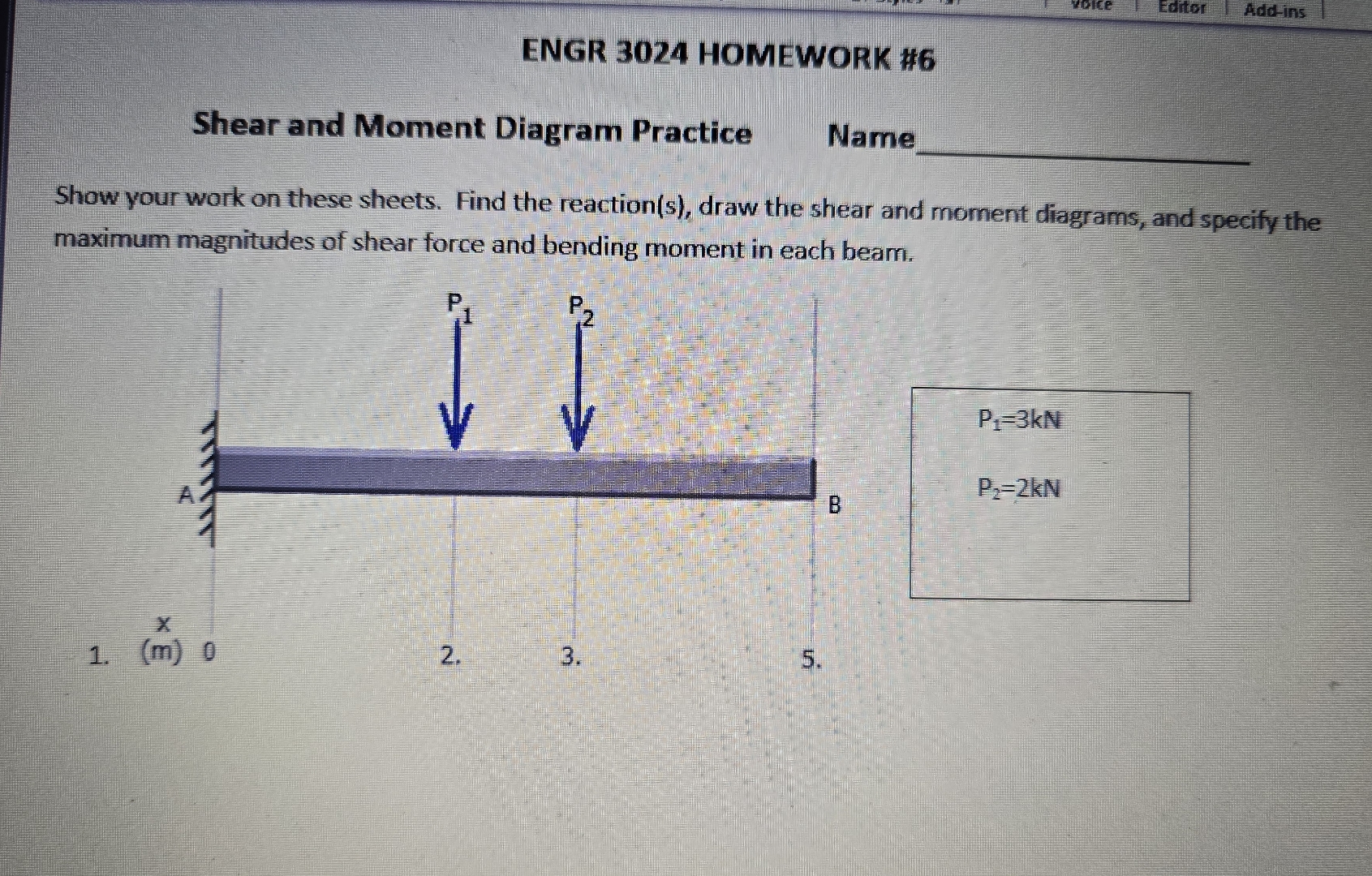 valce Editor Add - ins ENGR 3 0 2 4 HOMEWORK # 6