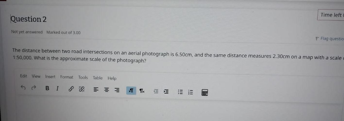 Question 2 Time left Not yet answered Marked out