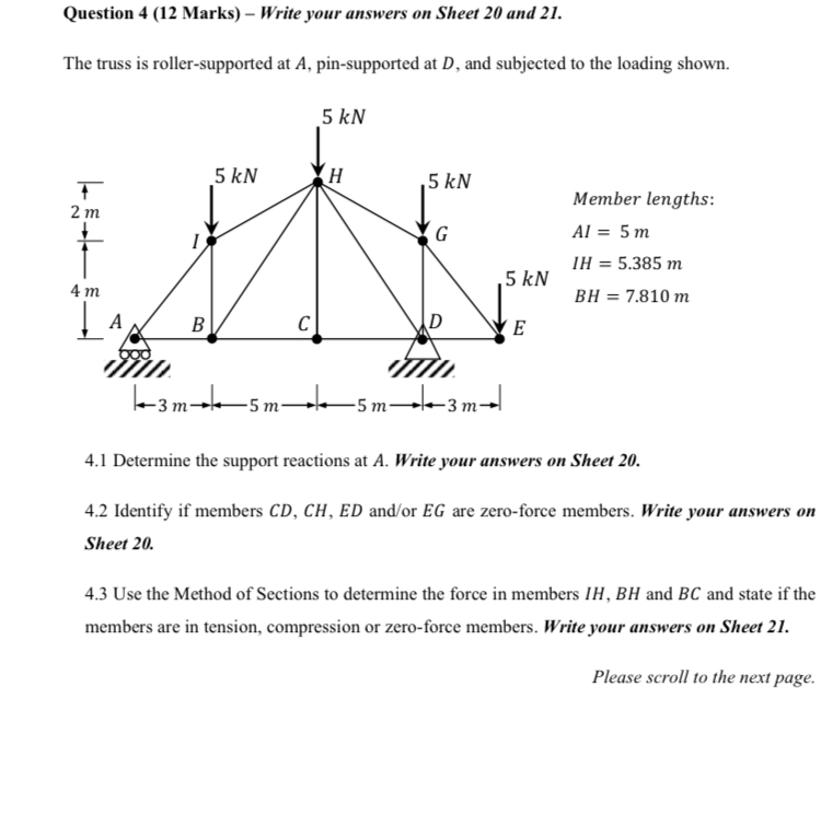 Question 4 ( 1 2 Marks ) - Write your answers on