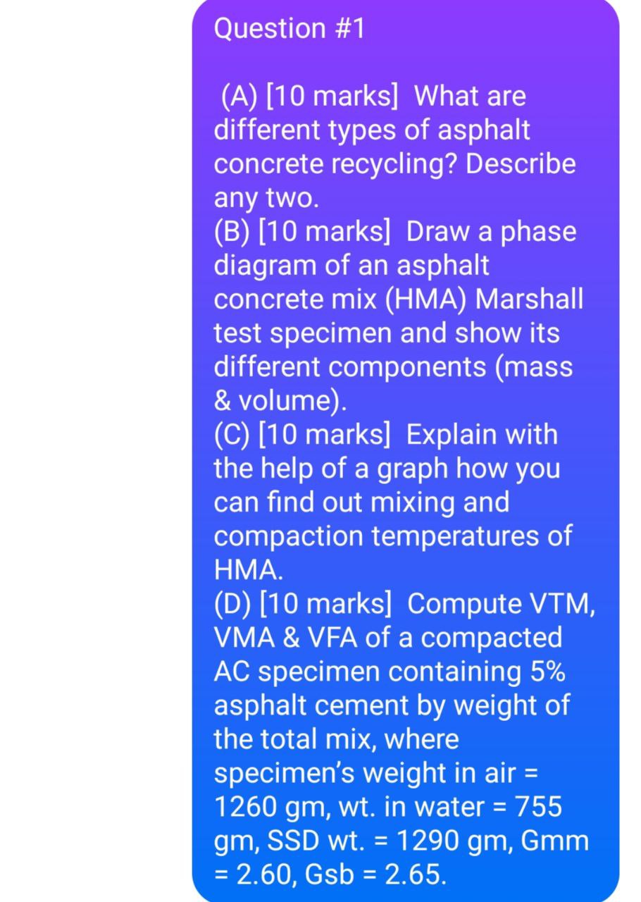 Question # 1 ( A ) [ 1 0 marks ] What are