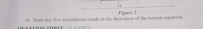 i x F i g u r e 2 a ) State any five assumptions