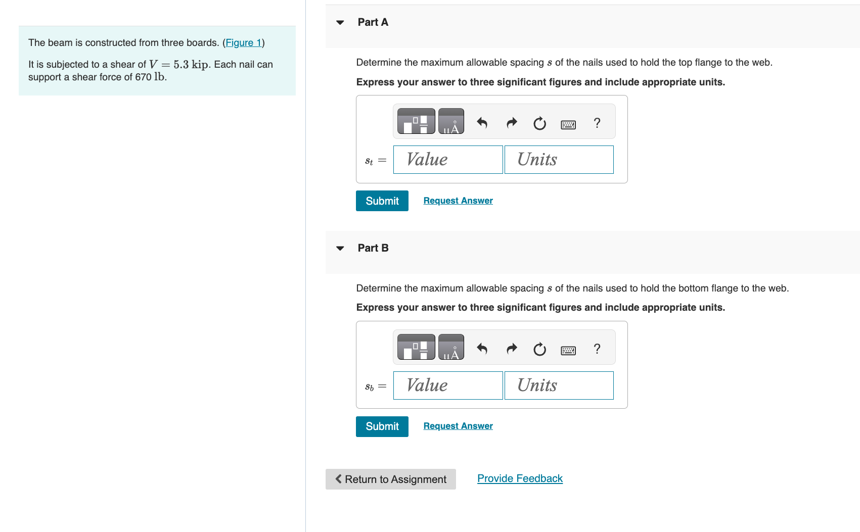 The beam is constructed from three boards. (