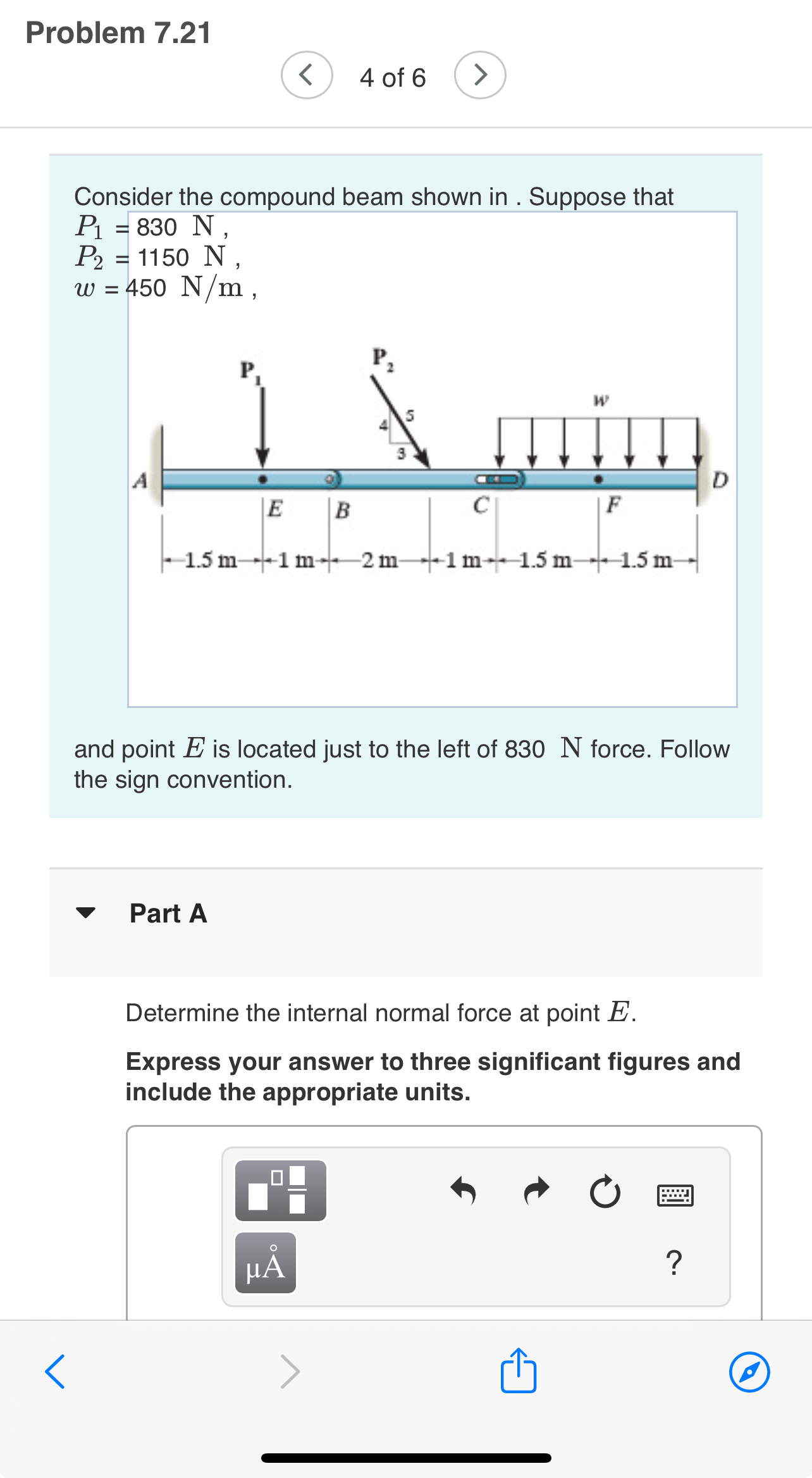 Problem 7 . 2 1 4 of 6 Consider the compound beam
