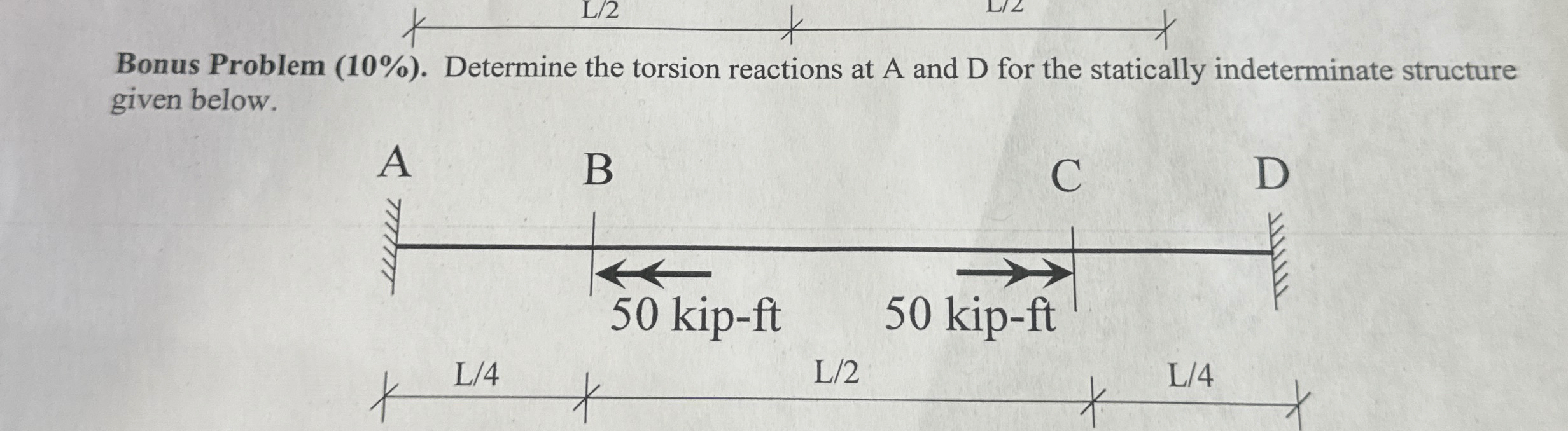 Bonus Problem ( 1 0 % ) . Determine the torsion