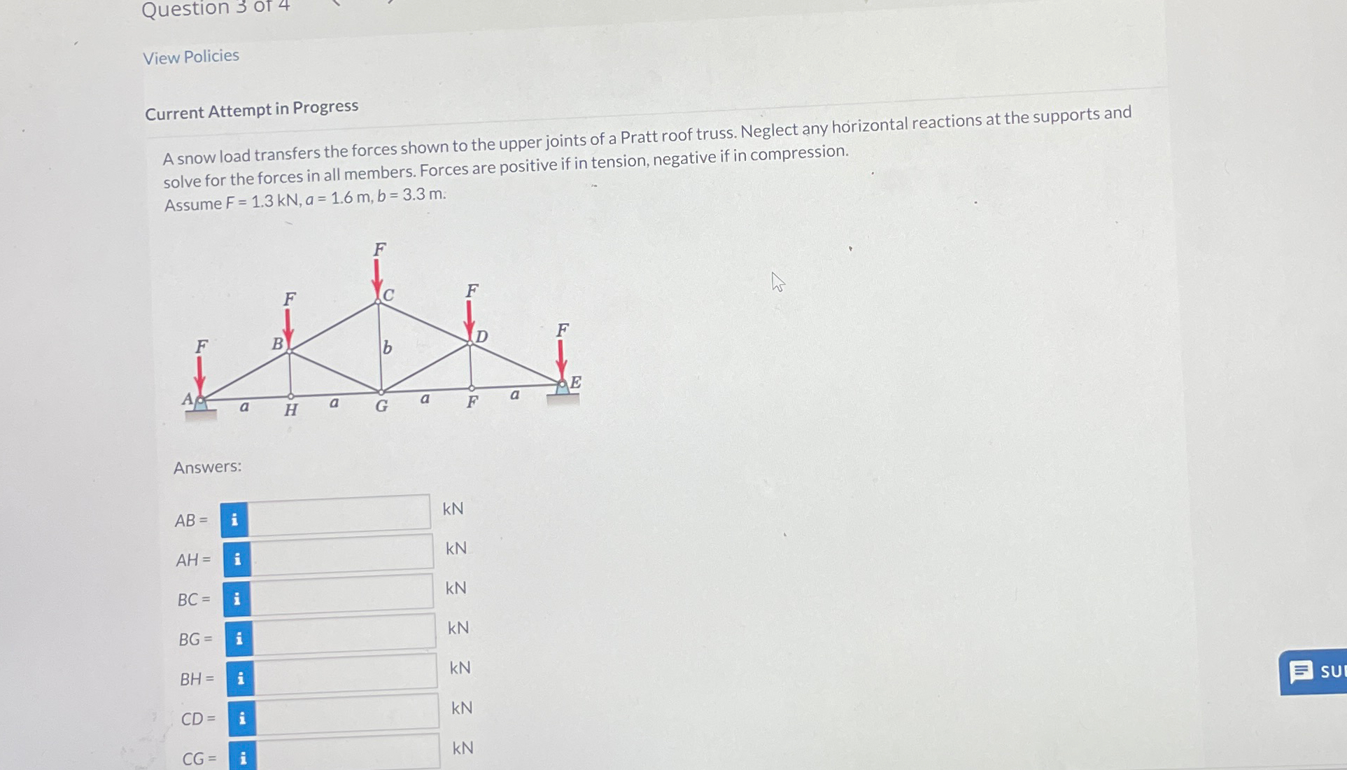 Question 3 of 4 View Policies Current Attempt in