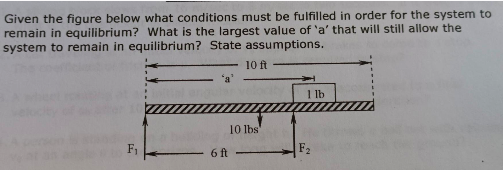 Given the figure below what conditions must be