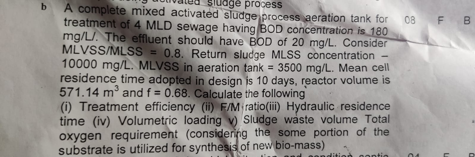 b A complete mixed activated sludge process