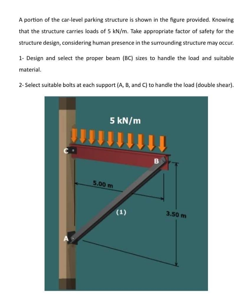 A portion of the car - level parking structure is
