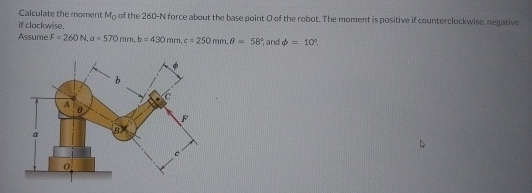 Calculate the moment M 0 of the 2 6 0 - N force