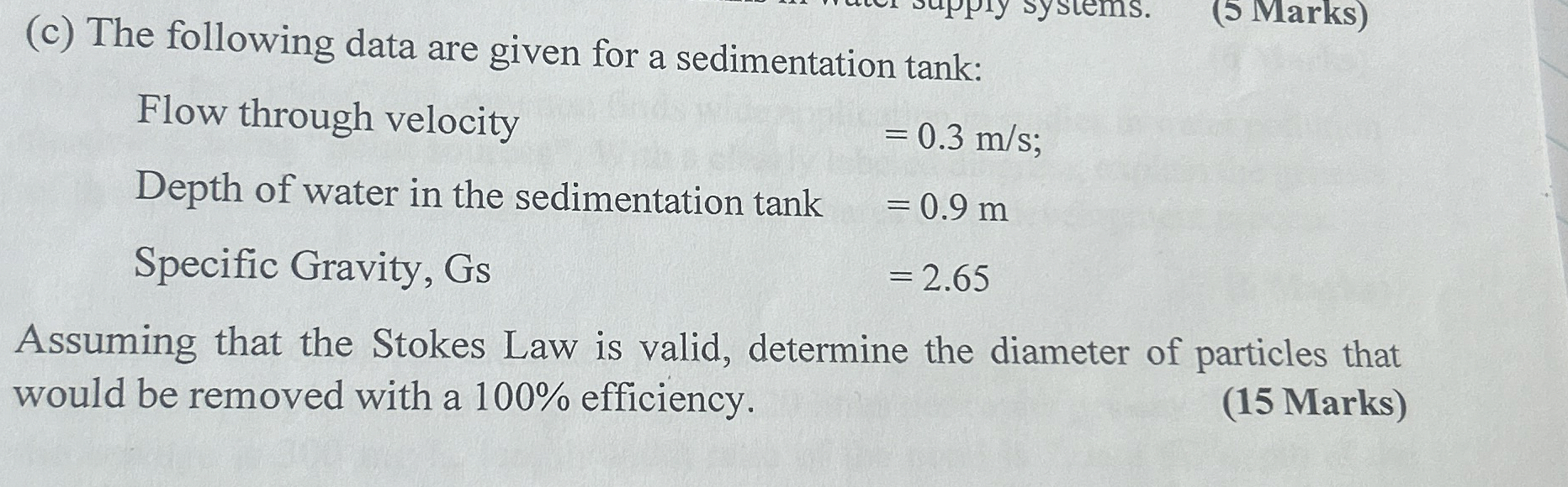 ( c ) The following data are given for a