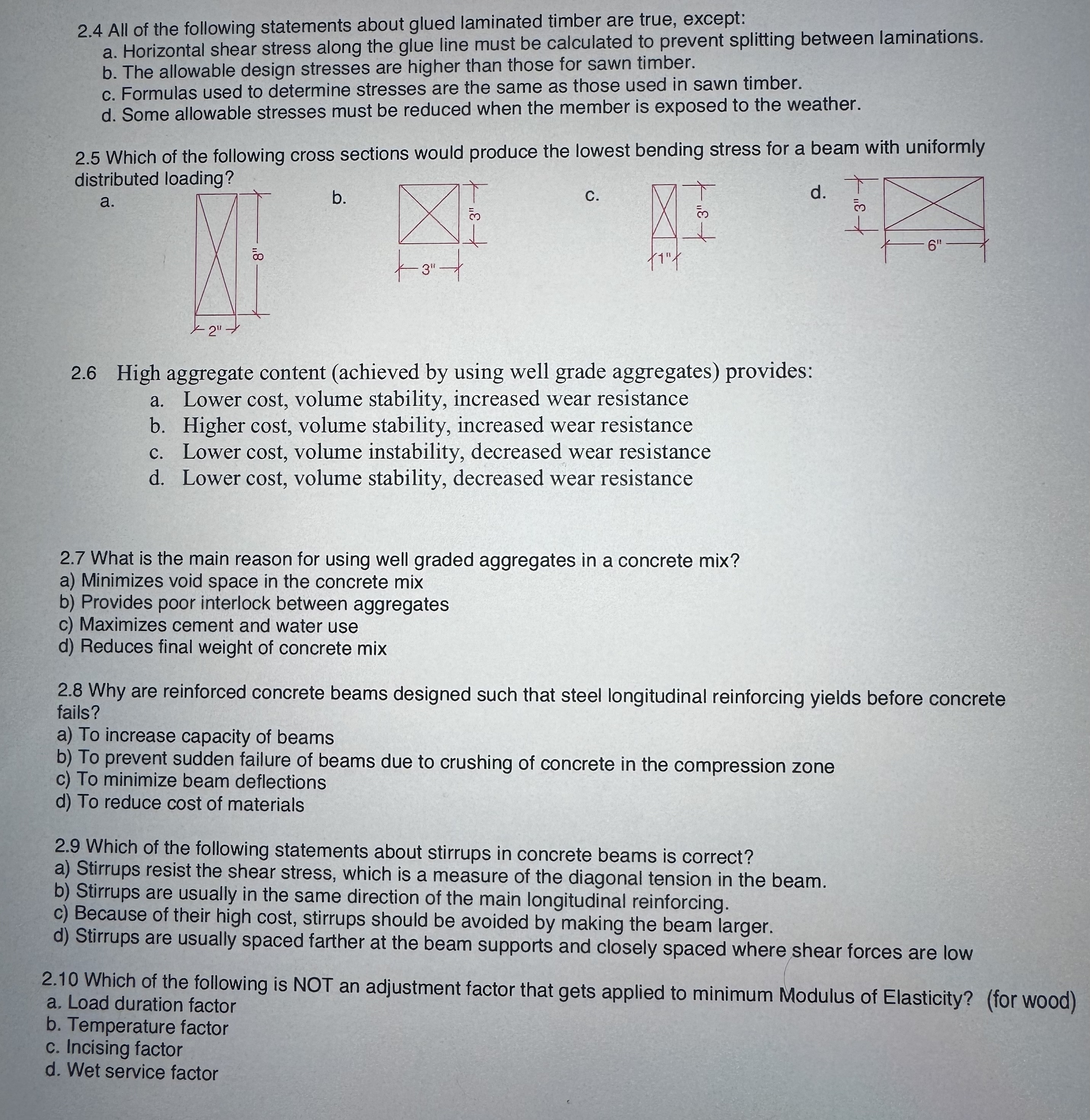 2 . 4 All of the following statements about glued