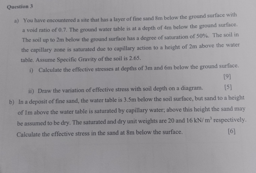 Question 3 a ) You have encountered a site that