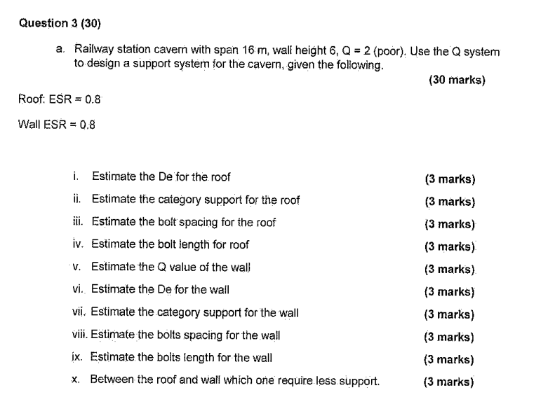 Question 3 ( 3 0 ) a . Railway station cavern