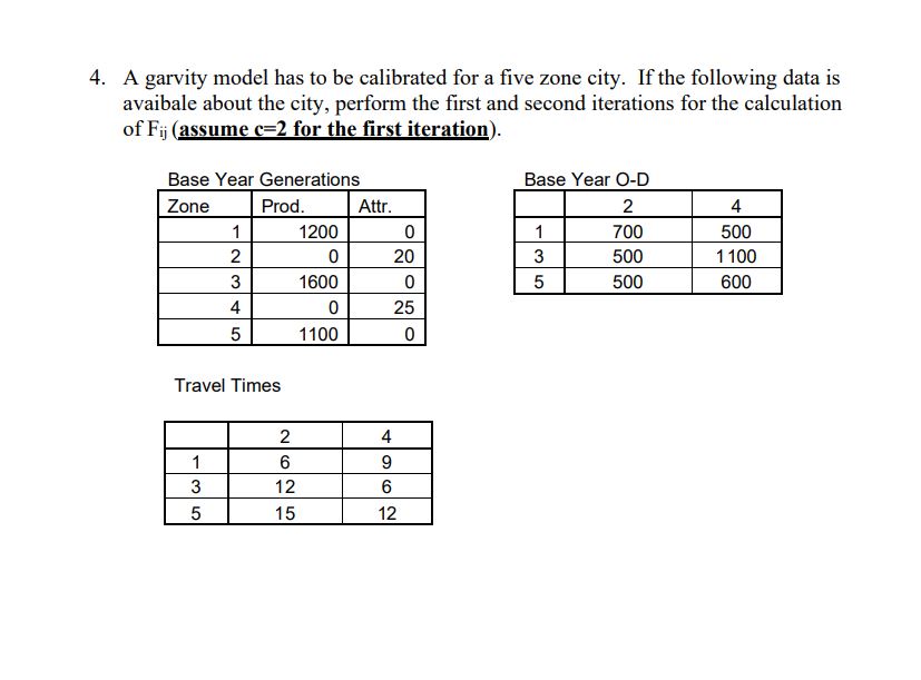 A garvity model has to be calibrated for a five