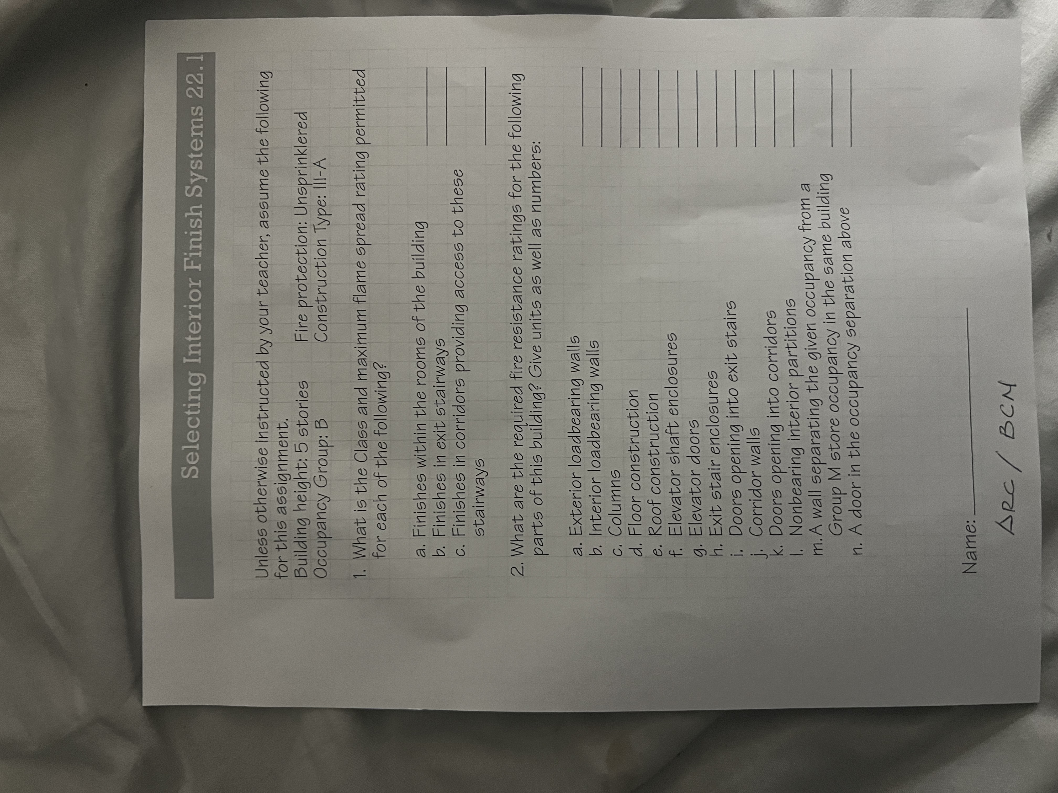 Selecting Interior Finish Systems 2 2 . 1 Unless