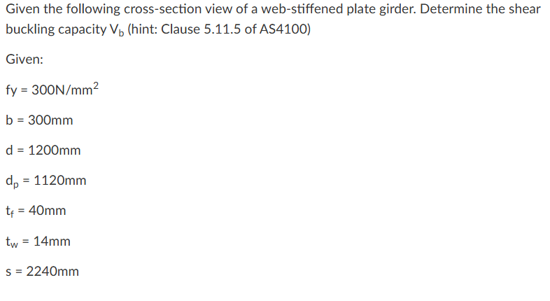 Given the following cross - section view of a web