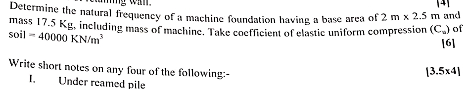 Determine the natural frequency of a machine