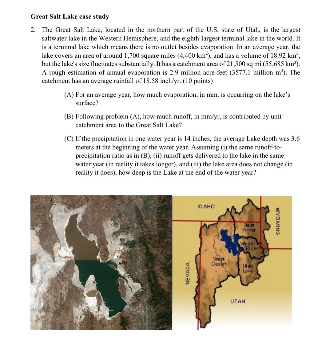 Great Salt Lake case study 2 . The Great Salt