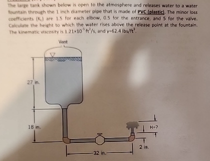The large tank shown below is open to the
