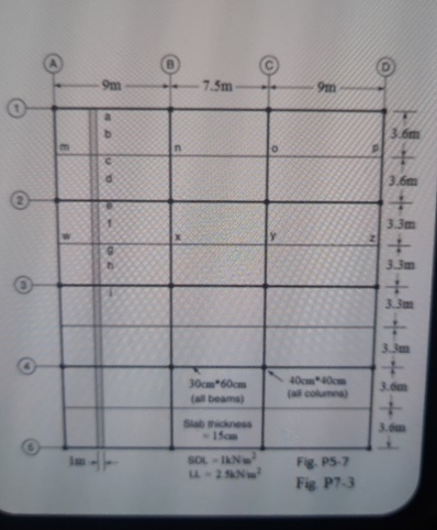 ign the spandrel beam between columns A 1 and B 1